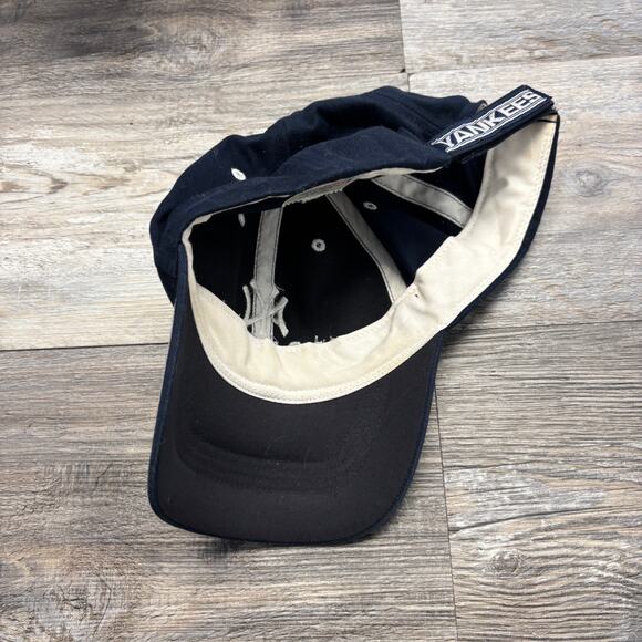 Vintage New York Yankees MLB Blue Mens‎ OS Script Strapback Sports Baseball Cap - Picture 6 of 7